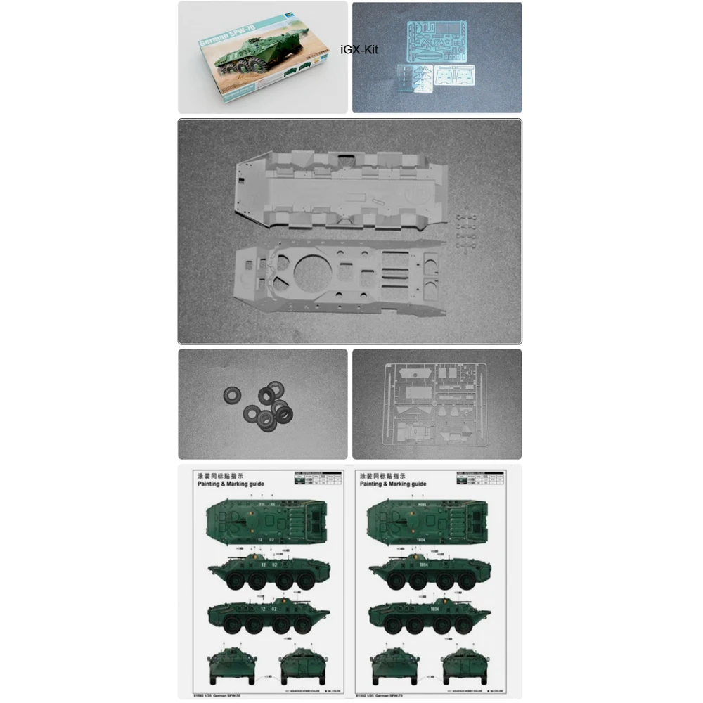 Trumpeter 01592 1/35 German SPW70 SPW-70 APC Armored Personnel Carrier Military Gift Plastic Assembly Model Toy Building Kit
Trumpeter 01592 1/35 German SPW70 SPW-70 APC Armored Personnel Carrier Military Gift Plastic Assembly Model Toy Building Kit