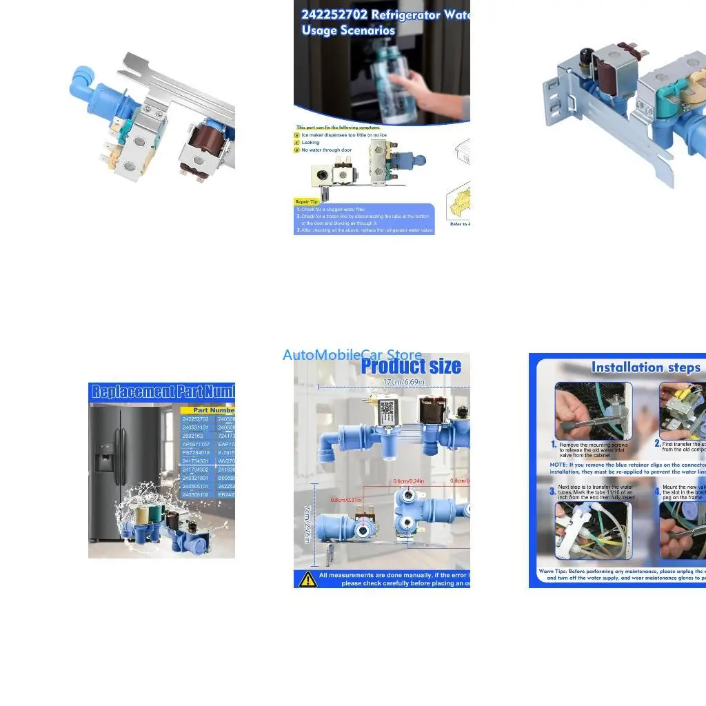 G8TE Universal Triple Solenoid Valves Suitable for Refrigerator Water Systems Easy Installation & Long Lasting Use 242252702
G8TE Universal Triple Solenoid Valves Suitable for Refrigerator Water Systems Easy Installation & Long Lasting Use 242252702