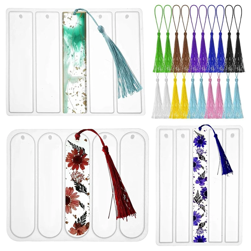 (New)-Glue Mold Bookmark Mold With 20 Tassel Bookmark Mold Kit Bookmark Epoxy Resin Casting Mold For DIY Bookmark Making
(New)-Glue Mold Bookmark Mold With 20 Tassel Bookmark Mold Kit Bookmark Epoxy Resin Casting Mold For DIY Bookmark Making