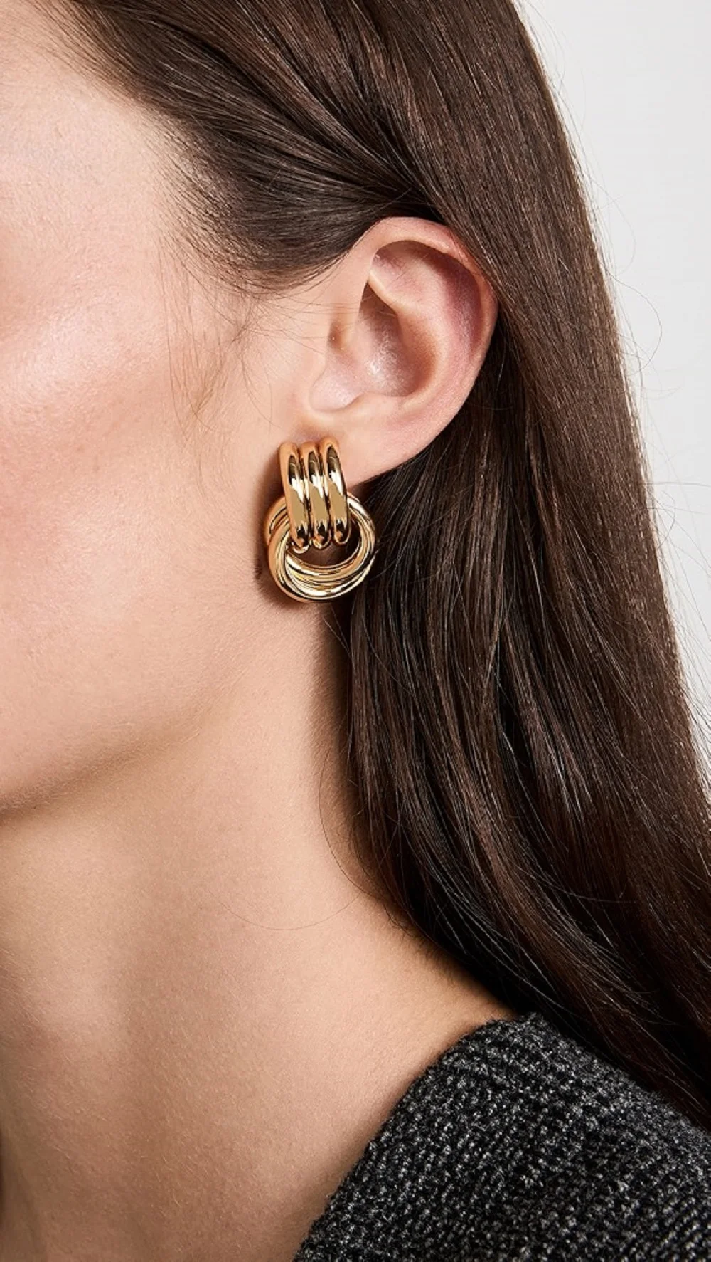 Mini double hoop earrings, simple multi-knot hoop earrings, classic gold jewelry, perfect gift
Mini double hoop earrings, simple multi-knot hoop earrings, classic gold jewelry, perfect gift
