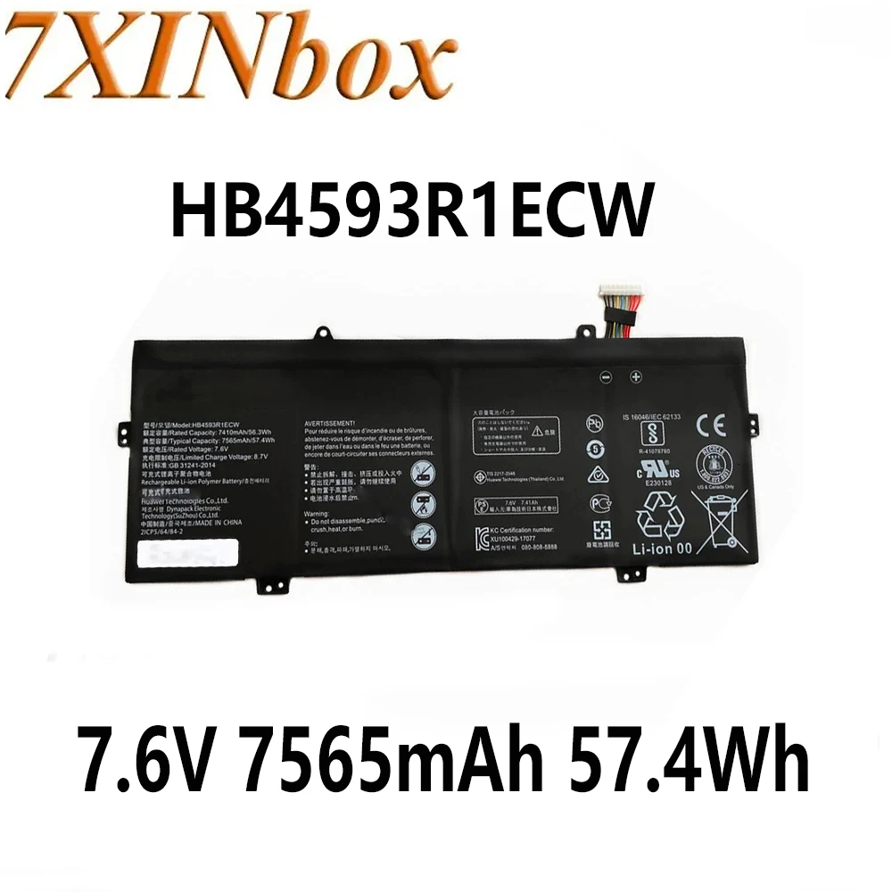 7XINbox HB4593R1ECW 7.6V 7565mAh 57.4Wh Laptop Battery For HUAWEI MagicBook(i5-8250U/8GB/256GB) 8550U Matebook X Pro Series
7XINbox HB4593R1ECW 7.6V 7565mAh 57.4Wh Laptop Battery For HUAWEI MagicBook(i5-8250U/8GB/256GB) 8550U Matebook X Pro Series