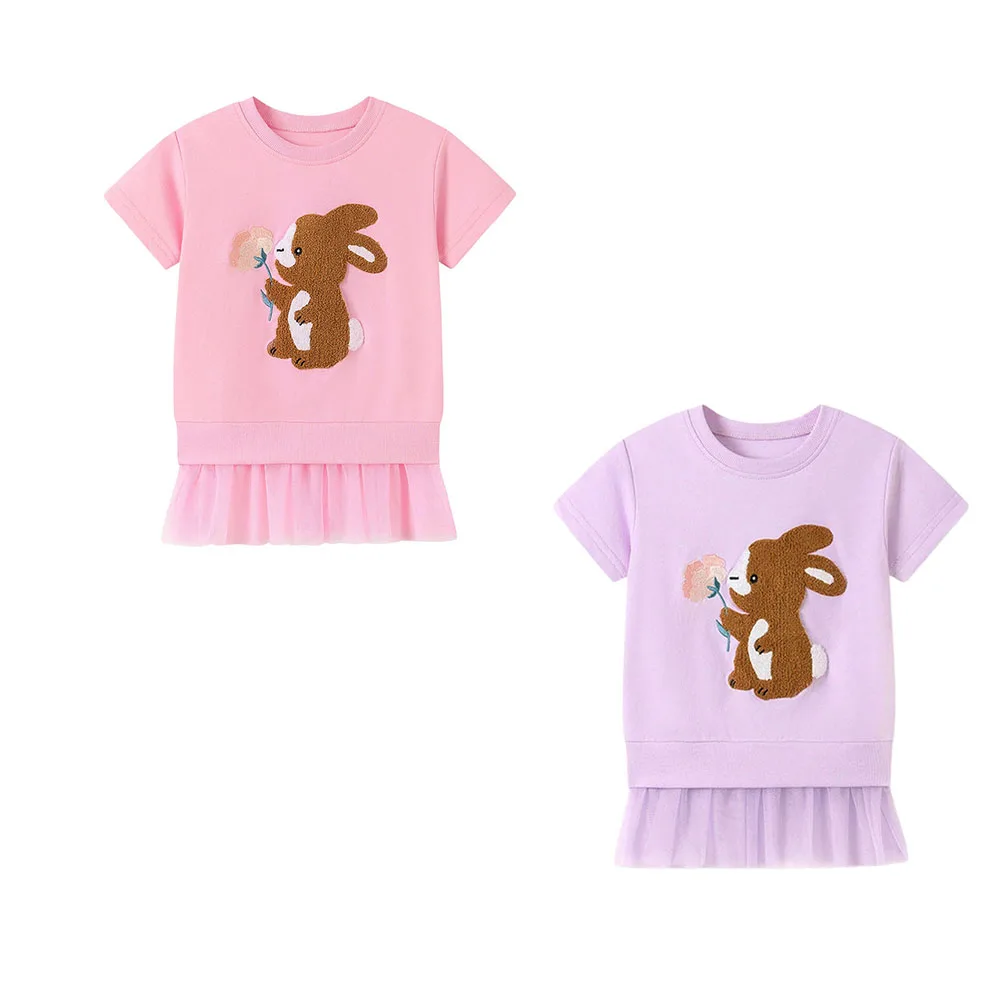 Summer Princess Dress for Kids 2-7T Bunny Girls Short Sleeve Animal Applique Party Birthday Frocks New Style Children's Clothing
Summer Princess Dress for Kids 2-7T Bunny Girls Short Sleeve Animal Applique Party Birthday Frocks New Style Children's Clothing