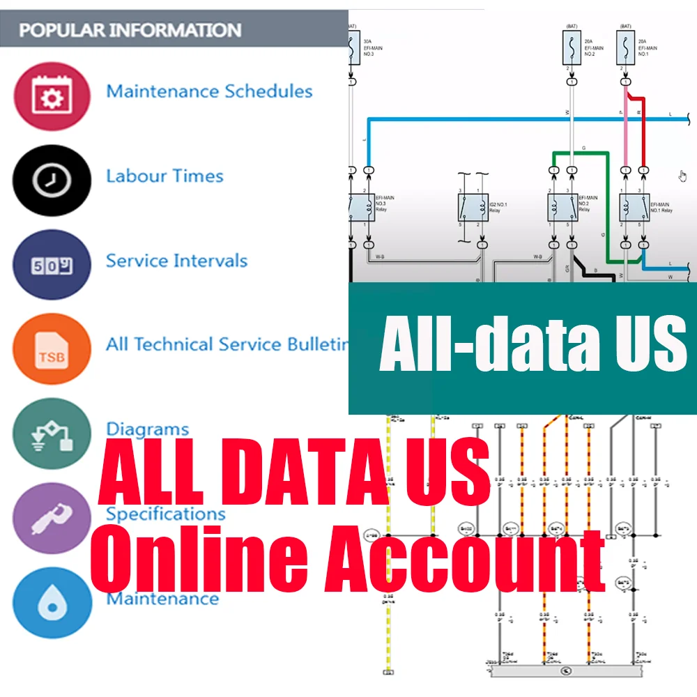 2026 Online Account Alldata US Auto Repair Software All data Wiring Diagram Workshop Repair Essential Tool Support Mobile/PC
2026 Online Account Alldata US Auto Repair Software All data Wiring Diagram Workshop Repair Essential Tool Support Mobile/PC