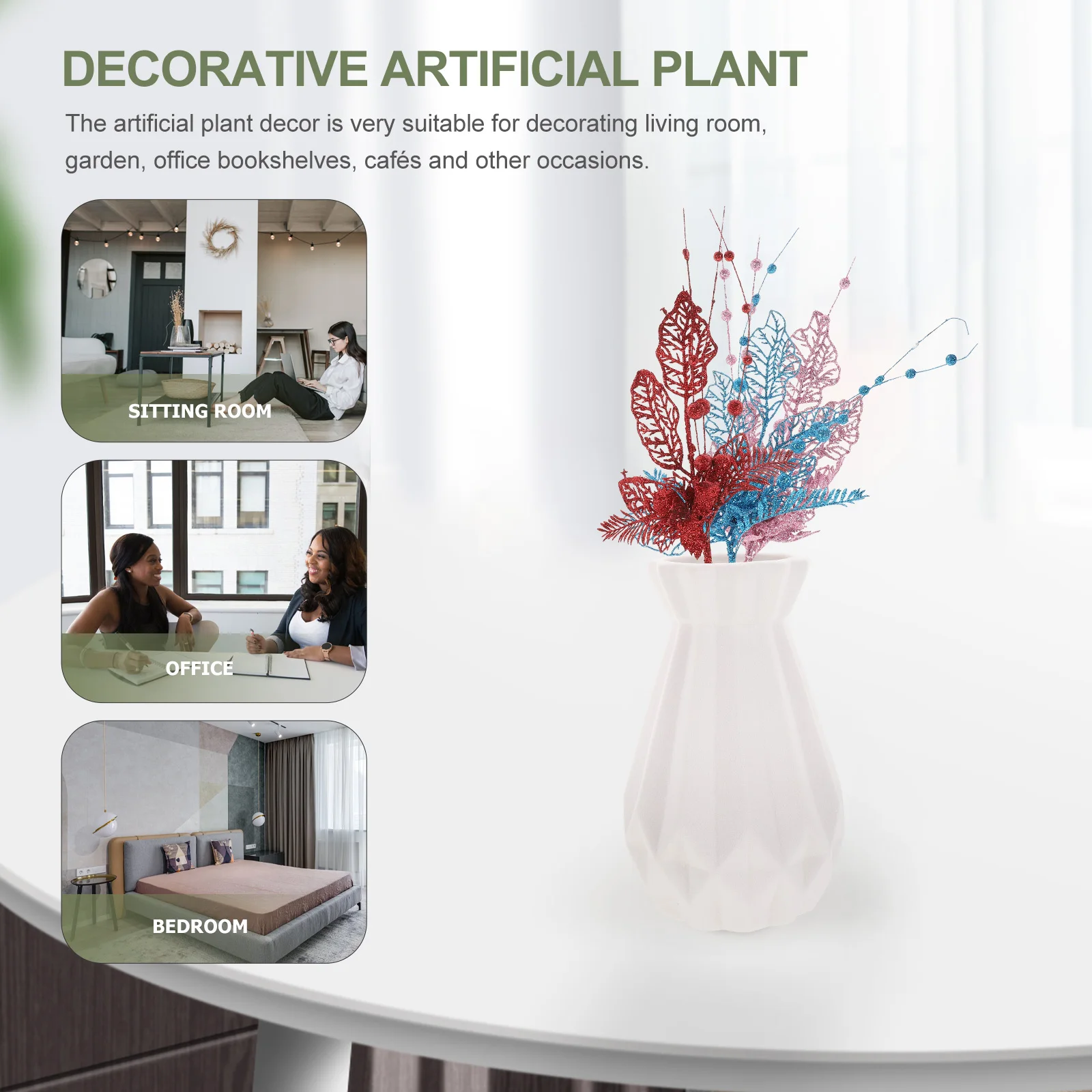 3 Pcs Simulated Branch Decorations Greenery for Table Desk Plants Office Artificial Desktop Potted Resin Fake
3 Pcs Simulated Branch Decorations Greenery for Table Desk Plants Office Artificial Desktop Potted Resin Fake