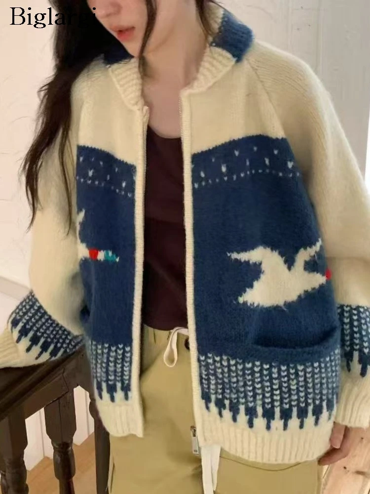 Knitted Autumn Cardigan Women Cartoon Print Fashion Korean Style Ladies Cardigans Casual Loose Long Sleeve Woman Sweater Coats
Knitted Autumn Cardigan Women Cartoon Print Fashion Korean Style Ladies Cardigans Casual Loose Long Sleeve Woman Sweater Coats