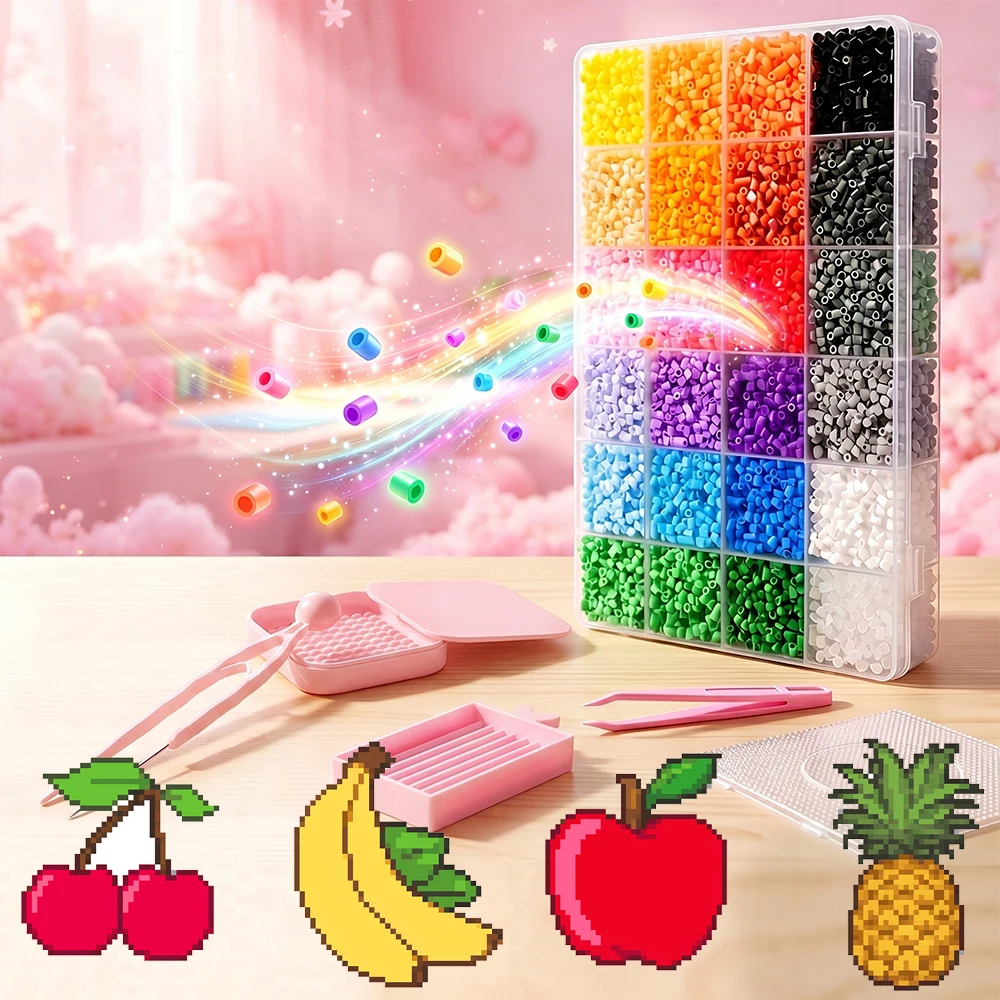 24 Colours/Box 2.6mm Mini Perler Beads Set Fruits Pattern Diy Fuse Beads Tweezers Tools High Quality Gift
24 Colours/Box 2.6mm Mini Perler Beads Set Fruits Pattern Diy Fuse Beads Tweezers Tools High Quality Gift