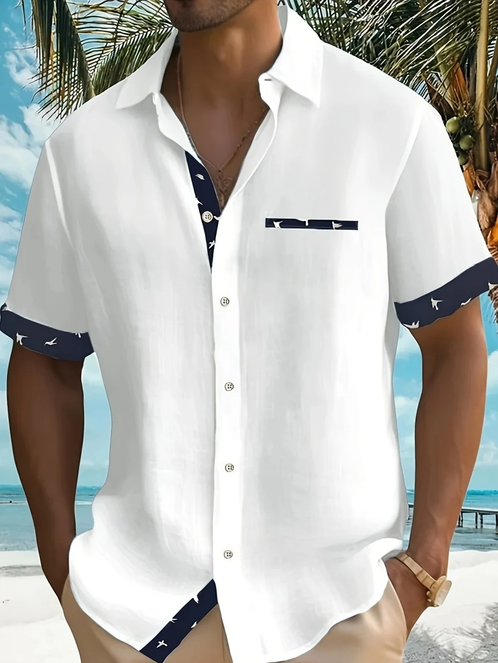 Men's Lightweight Button-Up Shirt Retro Print Short Sleeve Tops Basic Fashion Casual Quick-Drying Hawaiian Vacation Men Clothes
Men's Lightweight Button-Up Shirt Retro Print Short Sleeve Tops Basic Fashion Casual Quick-Drying Hawaiian Vacation Men Clothes