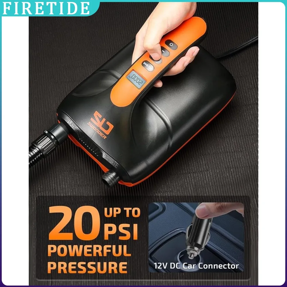 Portable 12V SUP Air Pump for Kayak,Boat Outdoor Camping 20PSI High Pressure Digital Electric Air Pump for Stand Up Paddle Board
Portable 12V SUP Air Pump for Kayak,Boat Outdoor Camping 20PSI High Pressure Digital Electric Air Pump for Stand Up Paddle Board