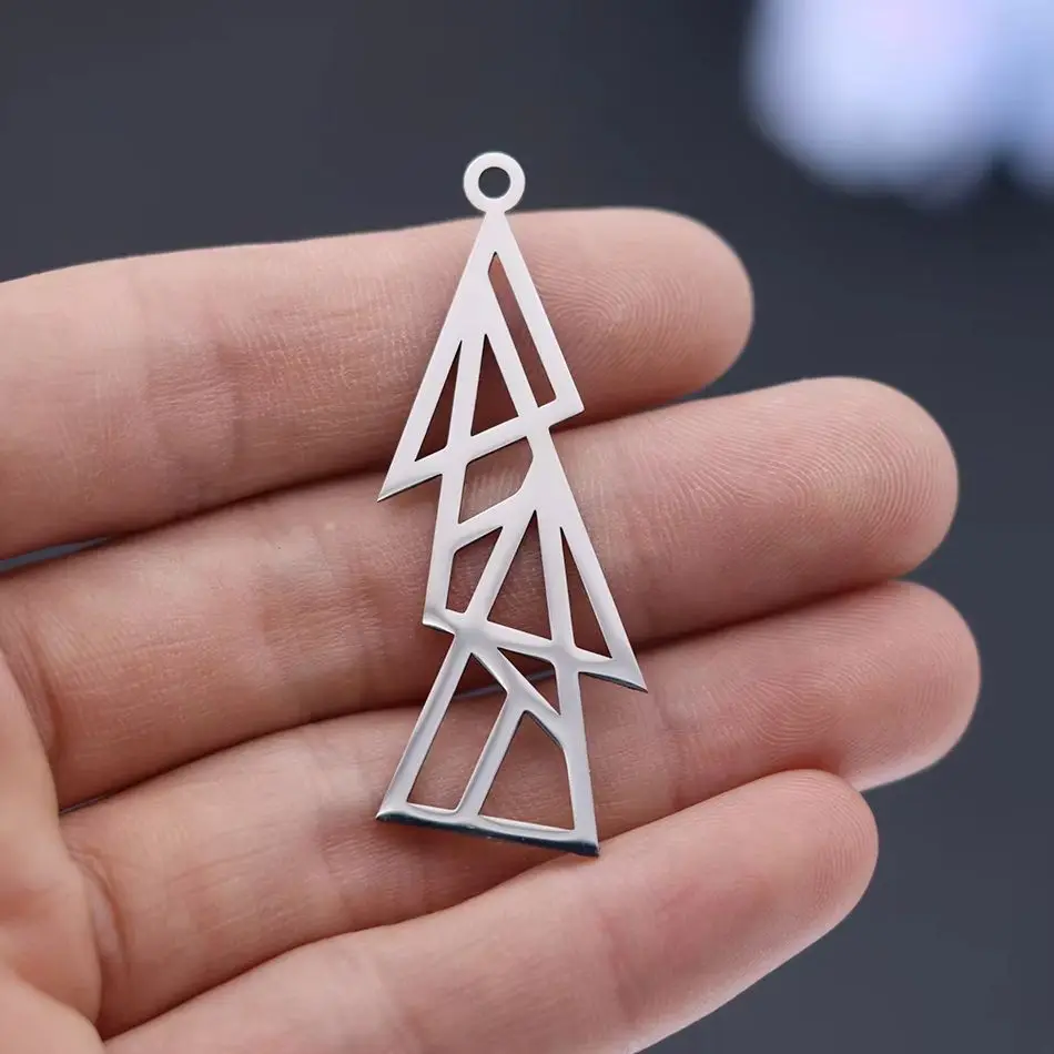 3pcs Charms Geometric Triangle Stainless Steel Hollow Line for Jewelry Making Tassels Earrings Women Accessories Pendant Craft
3pcs Charms Geometric Triangle Stainless Steel Hollow Line for Jewelry Making Tassels Earrings Women Accessories Pendant Craft