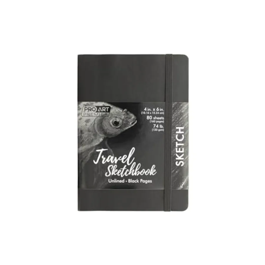 Premier Sketch Book Travel 6"x 4" Black 74lb Black 80 Sheets, Sketch Book, Sketchbook, Drawing Pad, Pad, Drawing Paper, Art Boo
Premier Sketch Book Travel 6"x 4" Black 74lb Black 80 Sheets, Sketch Book, Sketchbook, Drawing Pad, Pad, Drawing Paper, Art Boo