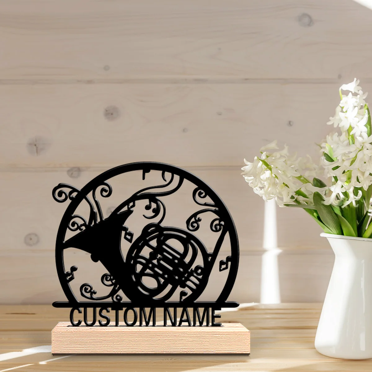 1pc Stylish Personalized Custom Horn Wind Band Metal Statues Musical Gift with Wooden Base Perfect for Musicians Orchestra Fans
1pc Stylish Personalized Custom Horn Wind Band Metal Statues Musical Gift with Wooden Base Perfect for Musicians Orchestra Fans