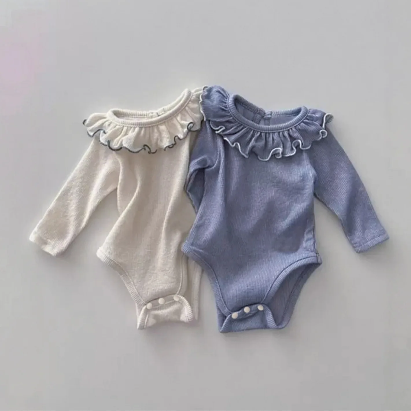 2025 Autumn New Baby Girl Long Sleeve Bodysuit Solid Cute Newborn Ruffle Collar Ribbed Jumpsuit Cotton Infant Toddler Clothes
2025 Autumn New Baby Girl Long Sleeve Bodysuit Solid Cute Newborn Ruffle Collar Ribbed Jumpsuit Cotton Infant Toddler Clothes