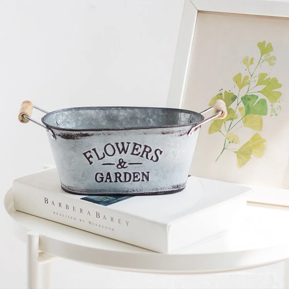 Vintage Iron Bucket Flower Pot Decorative Succulent Holder Home Garden Office Decoration Metal Flower Vase Silver
Vintage Iron Bucket Flower Pot Decorative Succulent Holder Home Garden Office Decoration Metal Flower Vase Silver