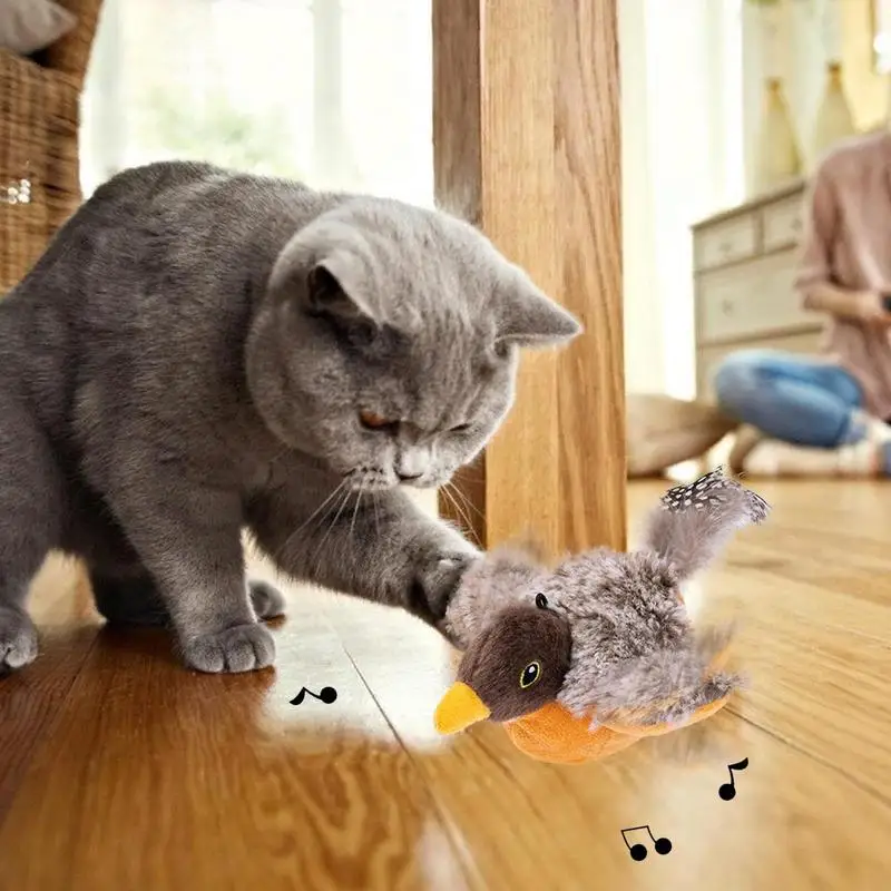 Chirping Bird Cat Toy Cat Toy Touch Activated Simulation Bird Toy InteractiveCat Toys Kitten Toys Flapping Wings USB
Chirping Bird Cat Toy Cat Toy Touch Activated Simulation Bird Toy InteractiveCat Toys Kitten Toys Flapping Wings USB