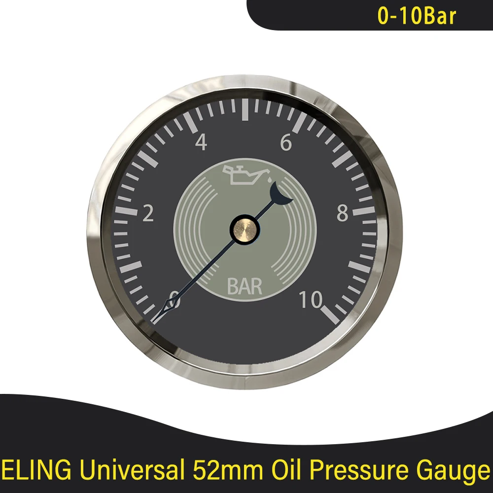 New Waterproof 52mm 0-10Bar Signal Oil Pressure Gauge with Red Yellow Backlight for Car Boat Universal 9-32V
New Waterproof 52mm 0-10Bar Signal Oil Pressure Gauge with Red Yellow Backlight for Car Boat Universal 9-32V