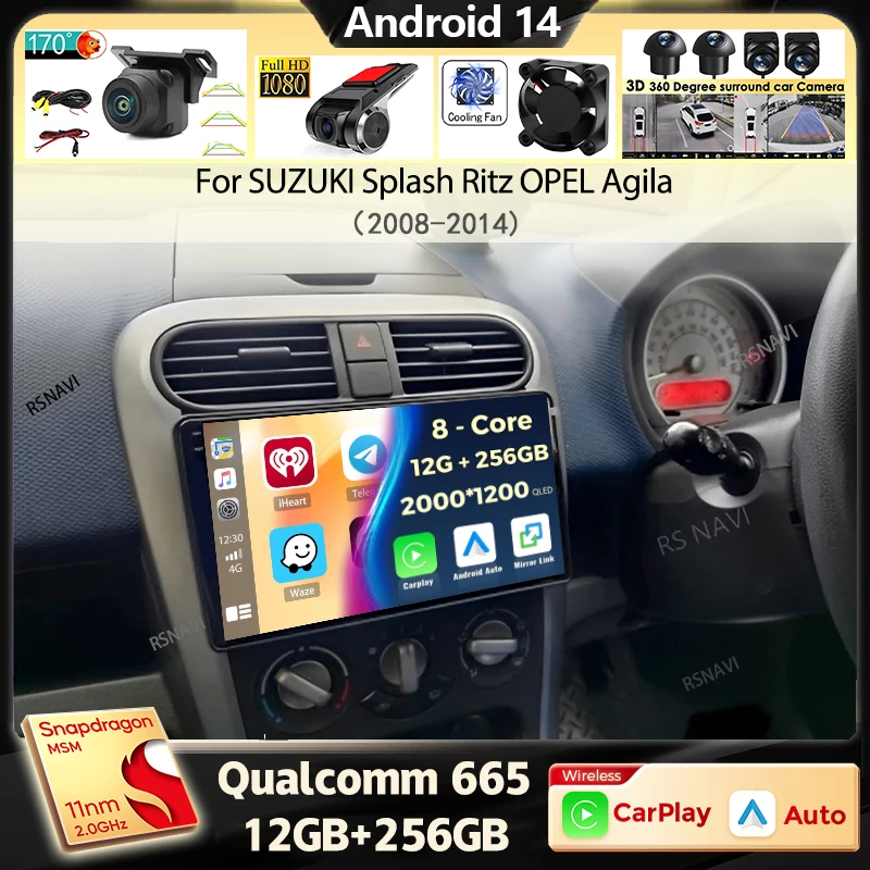 Android 14 Car Radio for SUZUKI Splash Ritz OPEL Agila 2008-2014 WIFI+4G GPS Navigation Multimedia Player Head Unit 2Din Stereo
Android 14 Car Radio for SUZUKI Splash Ritz OPEL Agila 2008-2014 WIFI+4G GPS Navigation Multimedia Player Head Unit 2Din Stereo