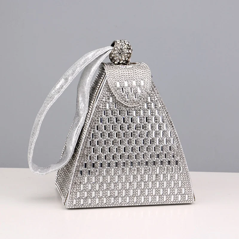 Luxury Designer Rhinestone Handmade Handbag Shiny Crystal Clutch Purse Bucket Shoulder Bag for Evening Fashion 2026 New Style
Luxury Designer Rhinestone Handmade Handbag Shiny Crystal Clutch Purse Bucket Shoulder Bag for Evening Fashion 2026 New Style