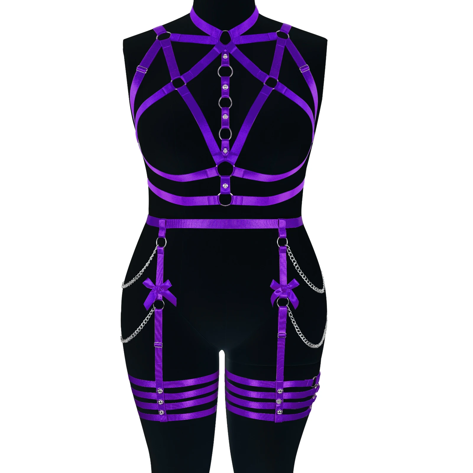 Women Gothic 90's Body Crop Tops Cage Bralette Sexy Lingerie Fetish Harness lingerie Bondage Harness Body Harness Belt
Women Gothic 90's Body Crop Tops Cage Bralette Sexy Lingerie Fetish Harness lingerie Bondage Harness Body Harness Belt