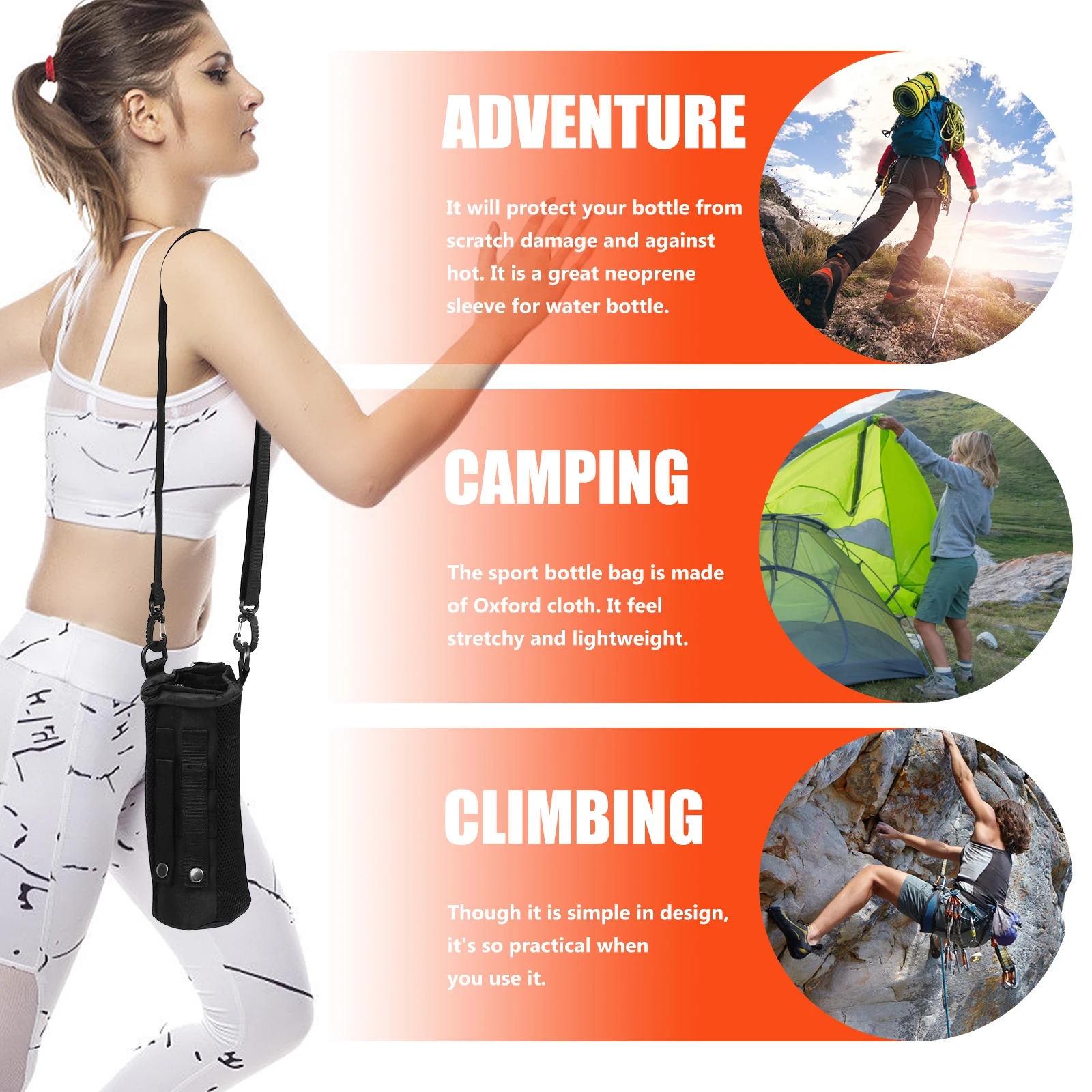 Water Bottle Bag Carrying with Strap Holder for Hiking Pouch Sports Sling Lightweight Carrier Shoulder
Water Bottle Bag Carrying with Strap Holder for Hiking Pouch Sports Sling Lightweight Carrier Shoulder