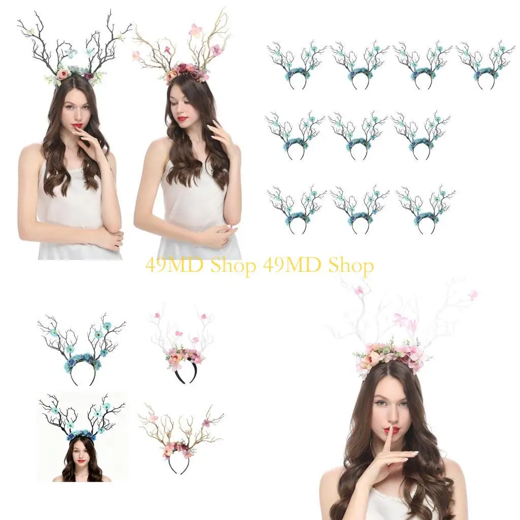 49MD 10Pcs Horn with Flower Pattern Headpiece for Children Girls Boys Adjustable Size
49MD 10Pcs Horn with Flower Pattern Headpiece for Children Girls Boys Adjustable Size