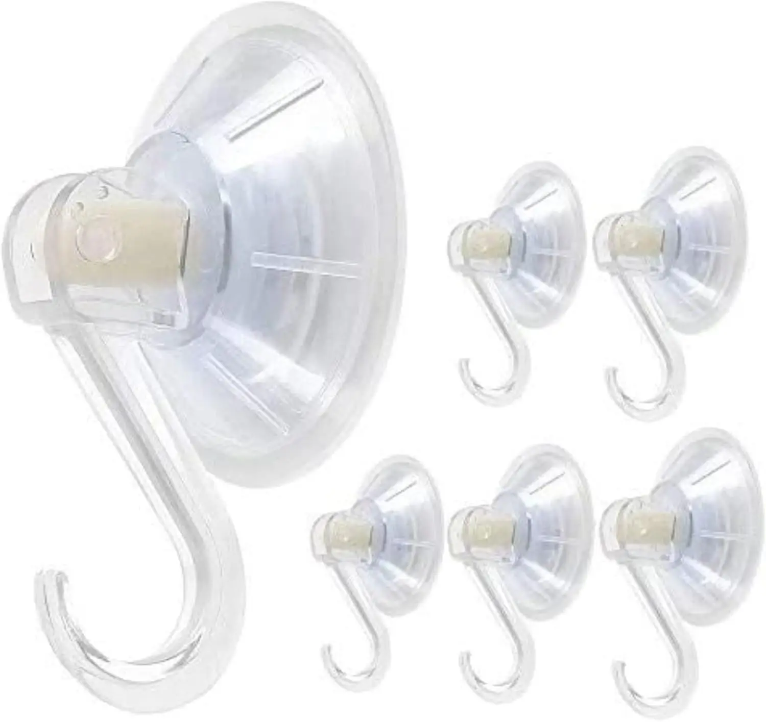 6 Pack Clear Plastic Suction Cup Hooks, Heavy Duty Vacuum Hooks for Towel, Coat, Sponge in Bathroom Kitchen Shower
6 Pack Clear Plastic Suction Cup Hooks, Heavy Duty Vacuum Hooks for Towel, Coat, Sponge in Bathroom Kitchen Shower