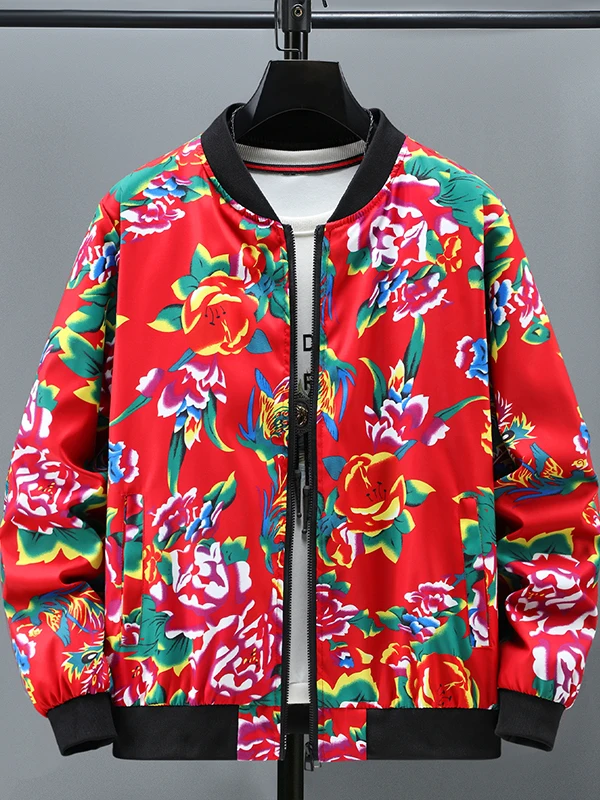 Men's Baseball Jaet Spring Autumn New Faion Casual Big Flower Pattern Couple Outerwear Polyester Windproof Zipper Closure
Men's Baseball Jaet Spring Autumn New Faion Casual Big Flower Pattern Couple Outerwear Polyester Windproof Zipper Closure