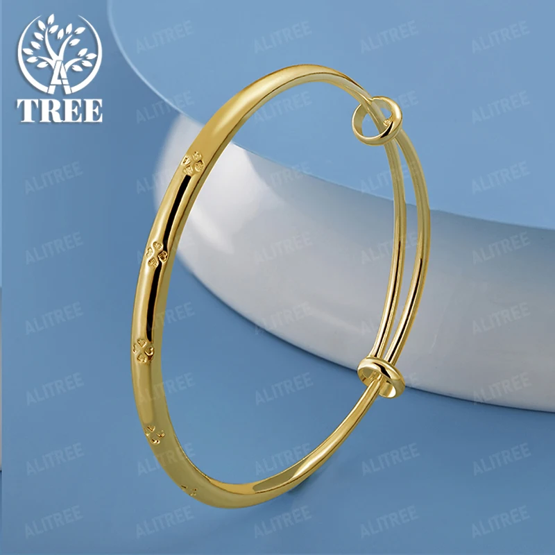 High Quality 18k Gold Round Adjustable Bangles Women Fashion Party Christmas Birthday Gift Stylish Simple Nice New Jewelry
High Quality 18k Gold Round Adjustable Bangles Women Fashion Party Christmas Birthday Gift Stylish Simple Nice New Jewelry