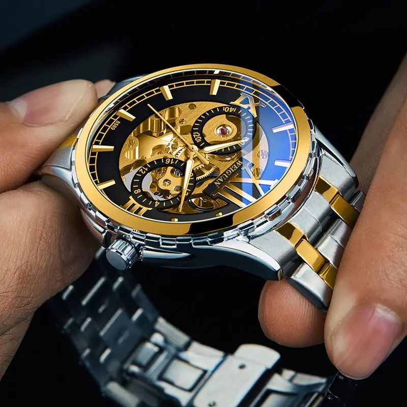 Full Stainless Steel Men Mechanical Watch Fashion Male Watches Clock Sports Watchband Waterproof Man Quartz Wrist Watches
Full Stainless Steel Men Mechanical Watch Fashion Male Watches Clock Sports Watchband Waterproof Man Quartz Wrist Watches