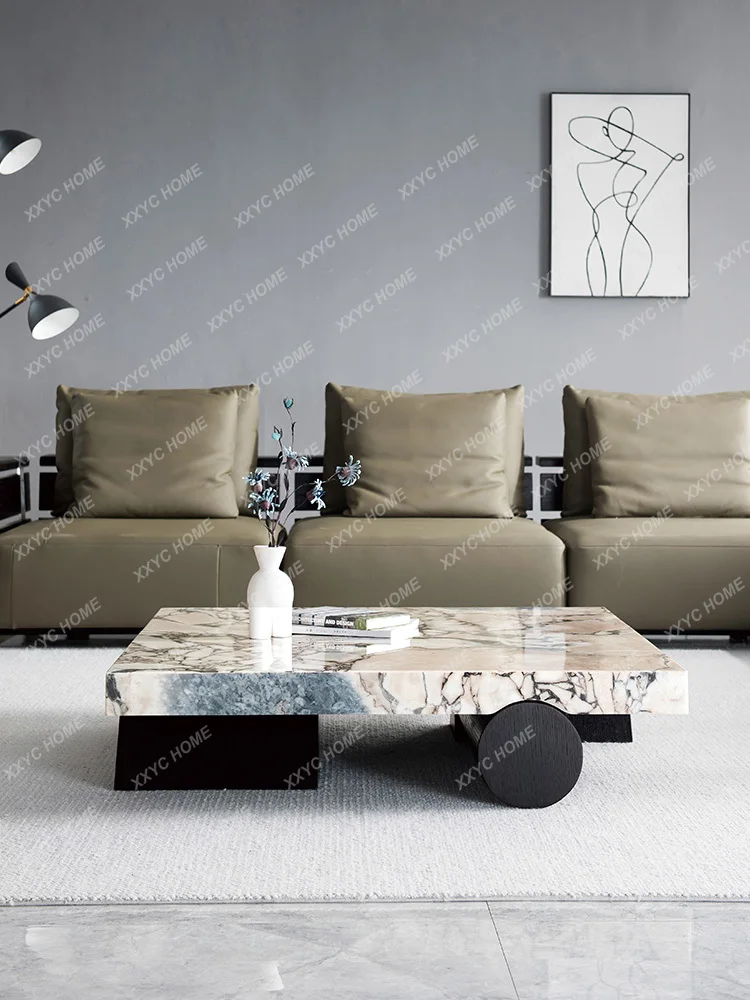 TT minimalist marble coffee table modern light luxury simple high-end tea table
TT minimalist marble coffee table modern light luxury simple high-end tea table