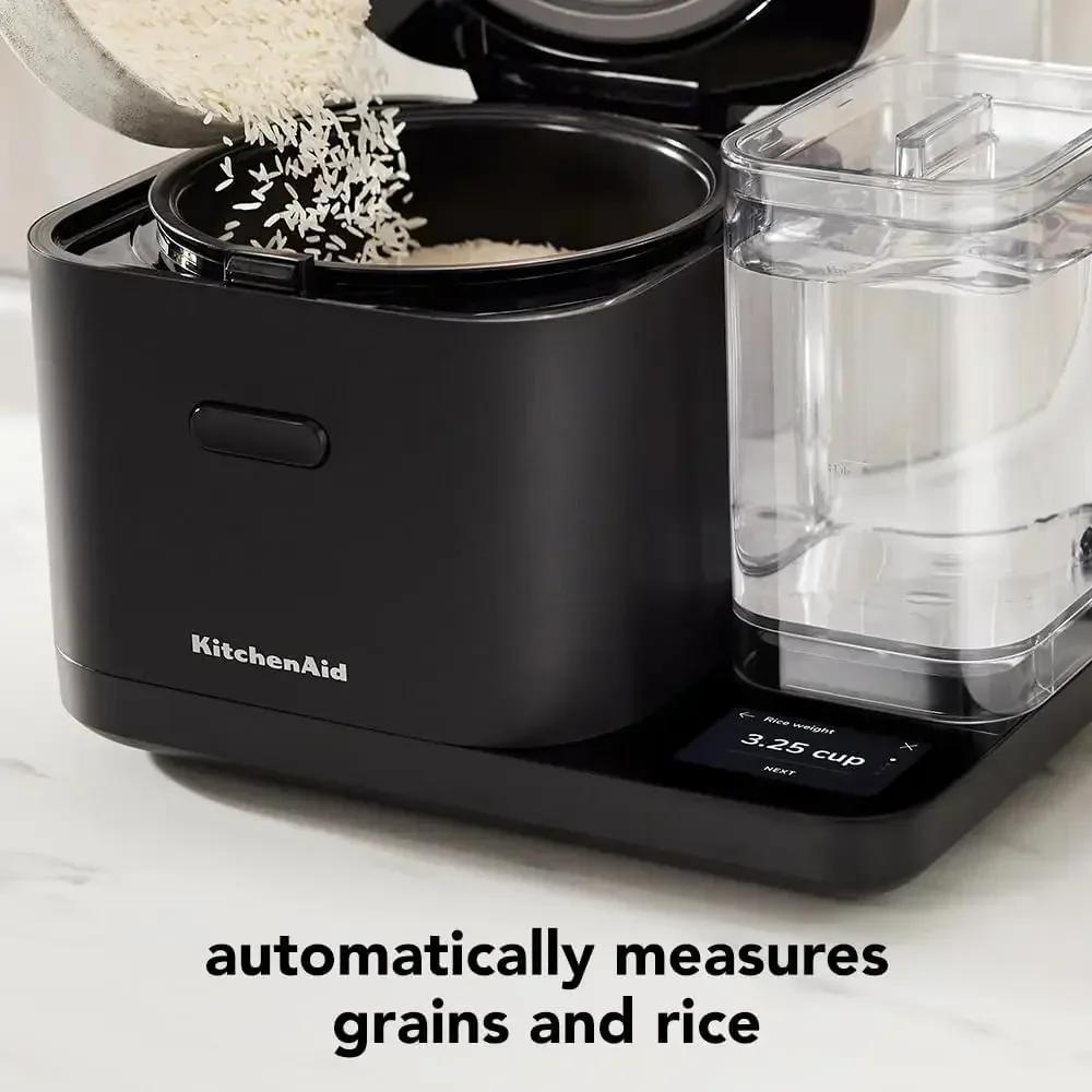 KitchenAid Grain and Rice Cooker 8 Cup with Automatically Sensing Integrated Scale + Water Tank, KGC3155BM
KitchenAid Grain and Rice Cooker 8 Cup with Automatically Sensing Integrated Scale + Water Tank, KGC3155BM