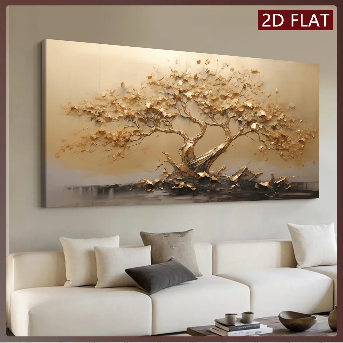2D Flat 1pc Modern Golden Abstract Tree Landscape Canvas Prints, Frameless Elegant Wall Art for Living Rooms, Offices Decortions
2D Flat 1pc Modern Golden Abstract Tree Landscape Canvas Prints, Frameless Elegant Wall Art for Living Rooms, Offices Decortions