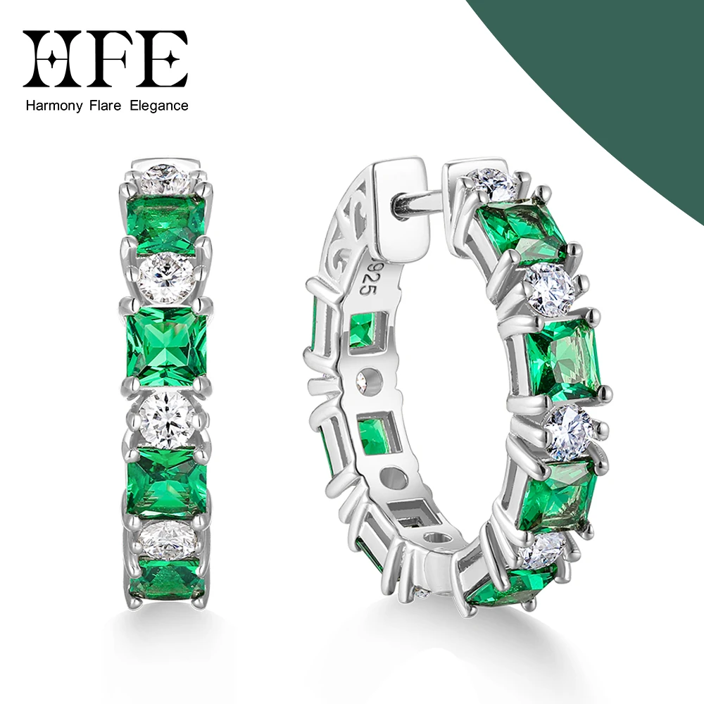 HFE Lab Grown Emerald Hoop Earrings for Women Hypoallergenic D VVS1 Moissanite Huggie Earring Luxury Anniversary Wedding Jewelry
HFE Lab Grown Emerald Hoop Earrings for Women Hypoallergenic D VVS1 Moissanite Huggie Earring Luxury Anniversary Wedding Jewelry