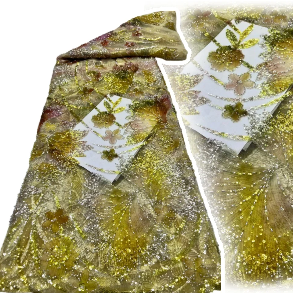 High Grade African Beaded Lace Lace 2025 High Quality Nigerian Sequins Mesh Lace French Tulle Fabric for Sewing Dresses TP1537
High Grade African Beaded Lace Lace 2025 High Quality Nigerian Sequins Mesh Lace French Tulle Fabric for Sewing Dresses TP1537