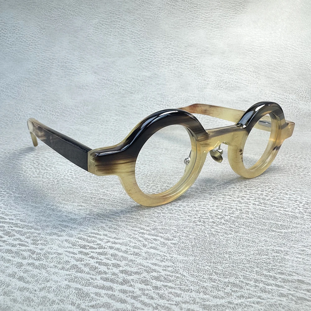 Man Women Glasses Frame Thick Unique Handmade Honey Black Horn Prescription Eyeglass Frames Vintage Round Reading Eyeglasses
Man Women Glasses Frame Thick Unique Handmade Honey Black Horn Prescription Eyeglass Frames Vintage Round Reading Eyeglasses