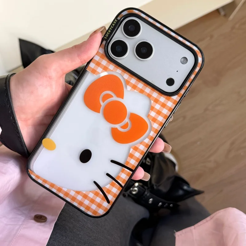Luxury white Orange grid Cute cartoon Hello Kitty Cat Clear Phone Case For iPhone 15 14 13 16 17 Pro Max Lovely Y2K Kitty Cover
Luxury white Orange grid Cute cartoon Hello Kitty Cat Clear Phone Case For iPhone 15 14 13 16 17 Pro Max Lovely Y2K Kitty Cover
