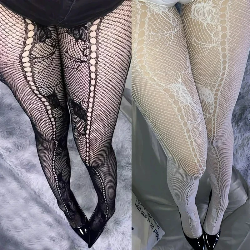 Sexy Rose Fishnet Stockings Female Jacquard Y2k Girls Gothic Hollow Lace Mesh Tights Nightclub Party Tights Lingerie Pantyhose
Sexy Rose Fishnet Stockings Female Jacquard Y2k Girls Gothic Hollow Lace Mesh Tights Nightclub Party Tights Lingerie Pantyhose