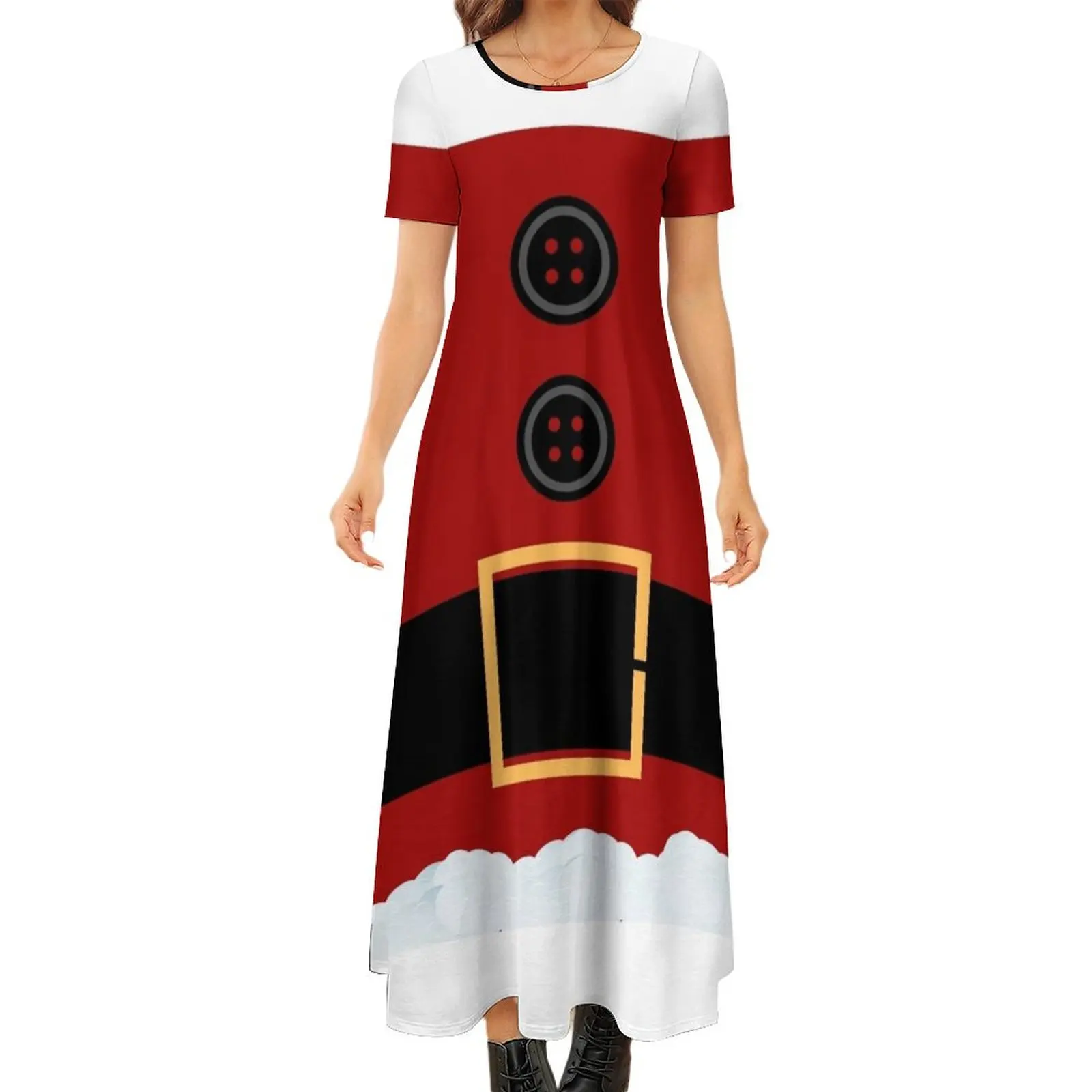 Santa Suit Merry Christmas Happy Holidays Festive Christmas Jolly Holly Design Round Neck Short Sleeve Dress summer clothes
Santa Suit Merry Christmas Happy Holidays Festive Christmas Jolly Holly Design Round Neck Short Sleeve Dress summer clothes