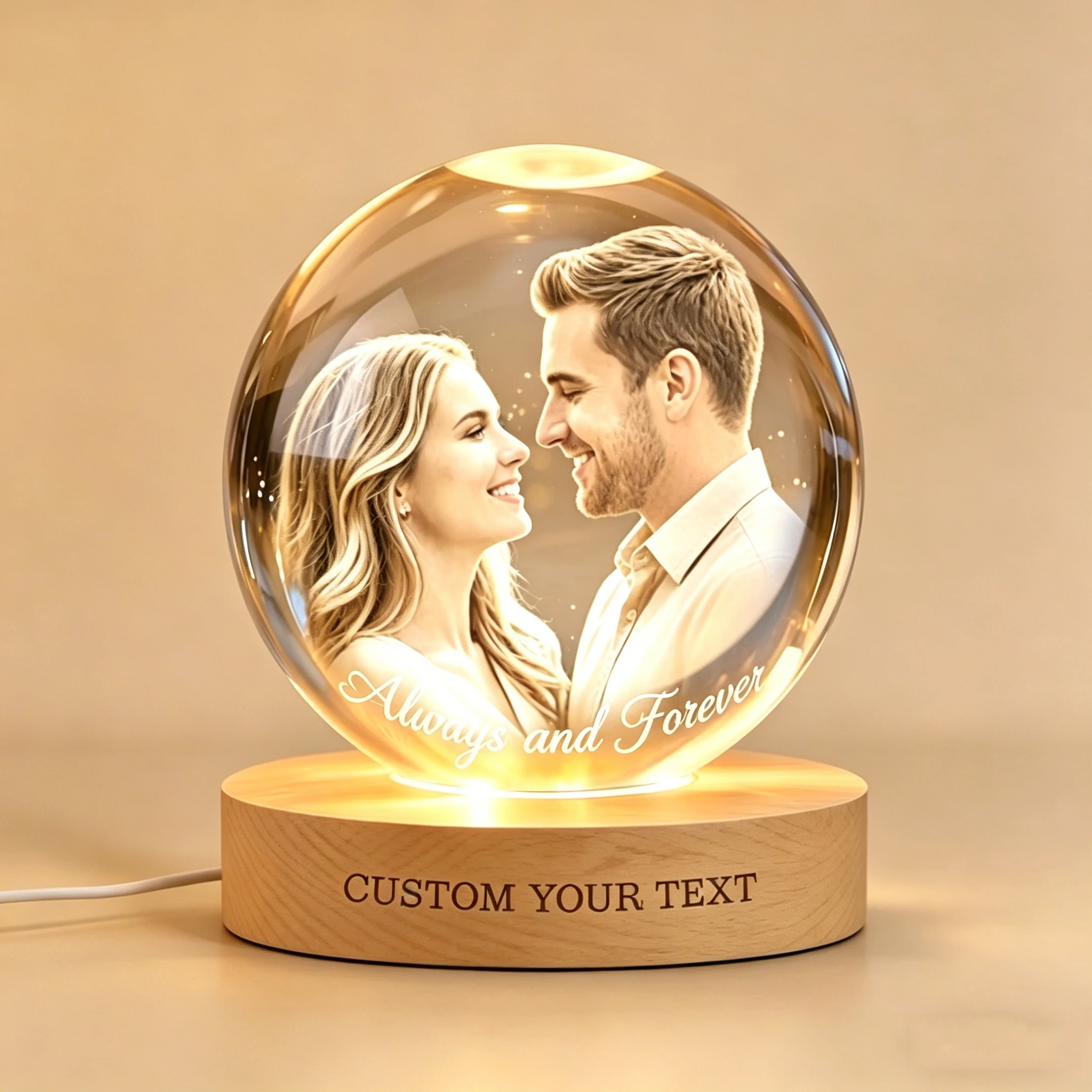 Personalized Crystal Light Custom Any Pattern Luminous Crystal Ornament With Wooden Base Romantic Anniversary Gift For Lovers
Personalized Crystal Light Custom Any Pattern Luminous Crystal Ornament With Wooden Base Romantic Anniversary Gift For Lovers