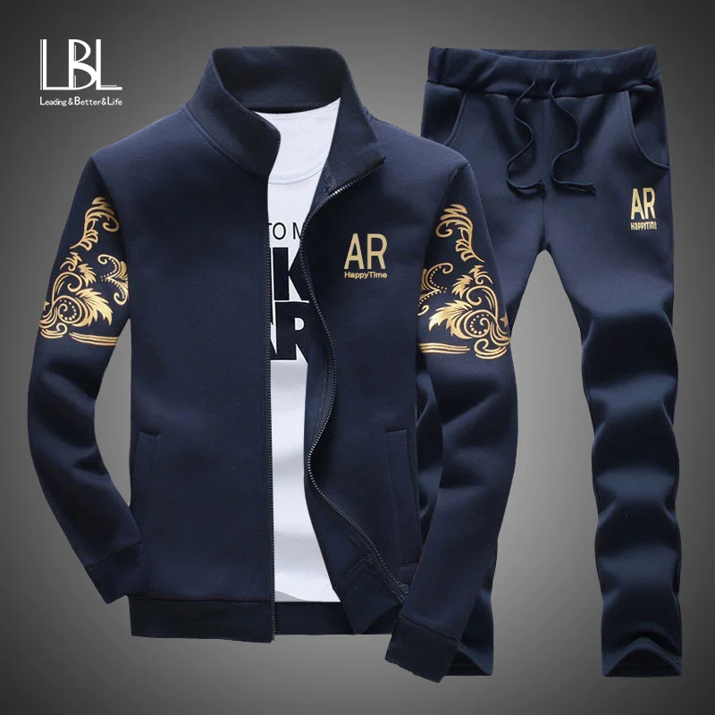 Men's Tracksuit Sportswear Sets Spring Autumn Casual Tracksuits Men 2 Piece Zipper Sweatshirt + Sweatpants Brand Track Suit Set
Men's Tracksuit Sportswear Sets Spring Autumn Casual Tracksuits Men 2 Piece Zipper Sweatshirt + Sweatpants Brand Track Suit Set