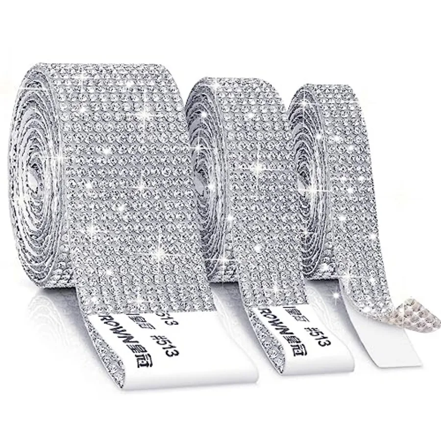 3 Rolls Rhinestone Ribbons, Silver Self Adhesive Rhinestone Strips, Diamond Rhinestones Roll Rhinestones Tape Bling Wrap, Bling
3 Rolls Rhinestone Ribbons, Silver Self Adhesive Rhinestone Strips, Diamond Rhinestones Roll Rhinestones Tape Bling Wrap, Bling