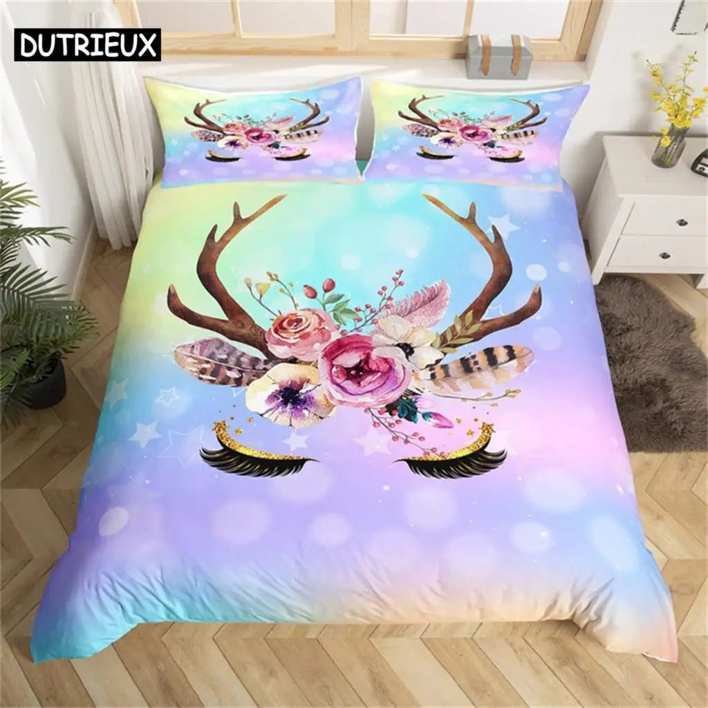 Colorful Luminous Unicorn Print Bedding Set 3D Cartoon Animal Pattern Duvet Cover Bedroom Decor With Pillowcases For Girls Gift
Colorful Luminous Unicorn Print Bedding Set 3D Cartoon Animal Pattern Duvet Cover Bedroom Decor With Pillowcases For Girls Gift