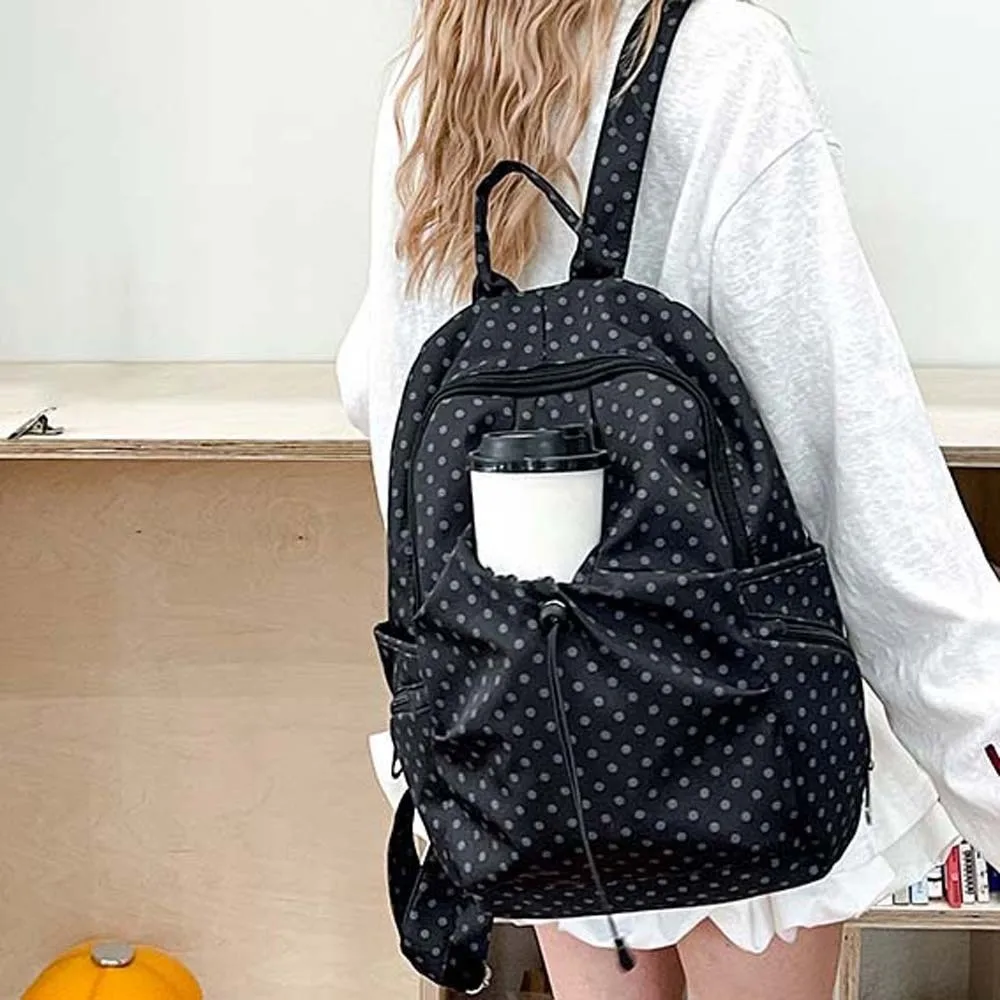 Anti-splash Water Polka Dot Nylon Backpack Spacious Lightweight Student School Bag Durable Multi-Pocket Travel Daypack
Anti-splash Water Polka Dot Nylon Backpack Spacious Lightweight Student School Bag Durable Multi-Pocket Travel Daypack