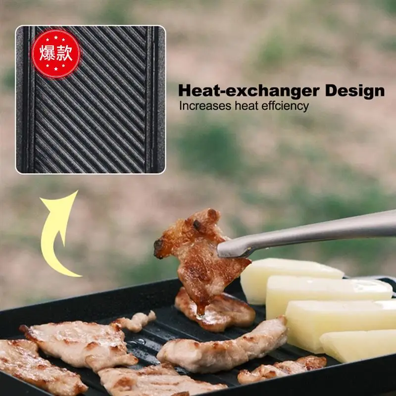 Mini Grill Pan Set Thickened Heat-Resistant Non-Stick Rectangular Grill Multi-Function Outdoor Camping Grill Pan
Mini Grill Pan Set Thickened Heat-Resistant Non-Stick Rectangular Grill Multi-Function Outdoor Camping Grill Pan