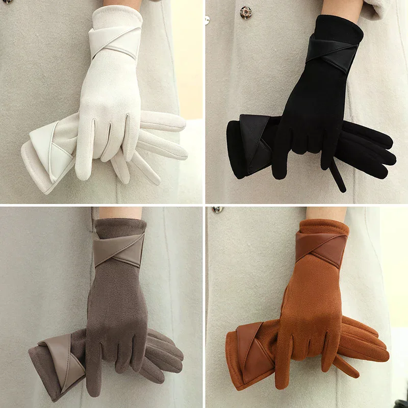 1 Pair Suede Gloves For Women Winter Velvet Gloves Elegant Touch Screen Gloves Riding Driving Keep Warm Outdoor Christmas Gift
1 Pair Suede Gloves For Women Winter Velvet Gloves Elegant Touch Screen Gloves Riding Driving Keep Warm Outdoor Christmas Gift