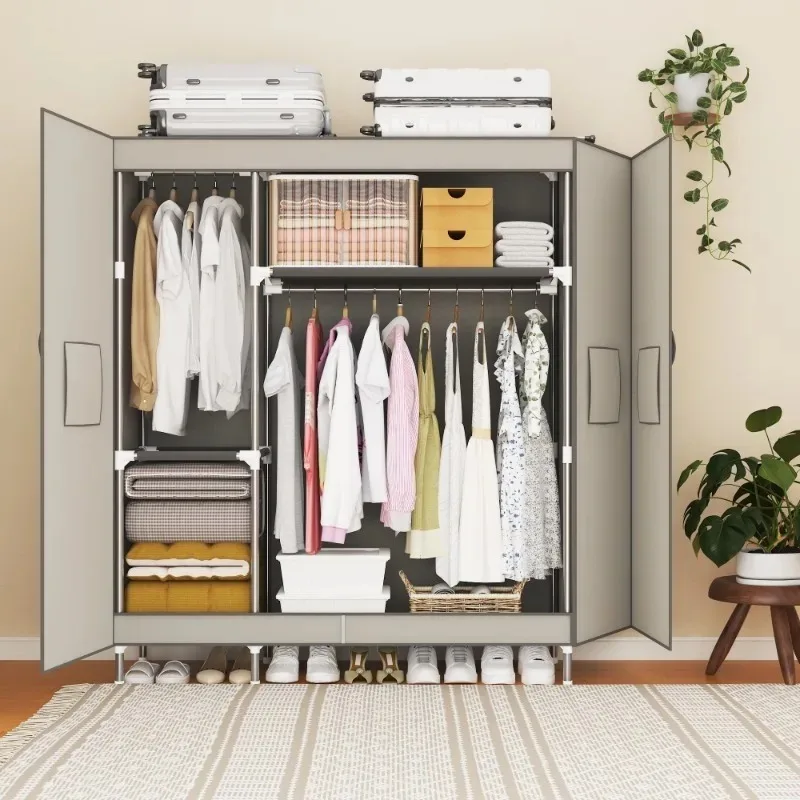 A Simple Wardrobe with Magnetic Suction Double Door Type, Magnetic Suction Thickened Panel, Cloth Portable wardrobe for Bedroom
A Simple Wardrobe with Magnetic Suction Double Door Type, Magnetic Suction Thickened Panel, Cloth Portable wardrobe for Bedroom