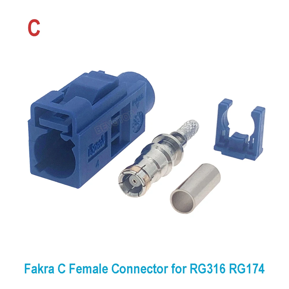 2PCS Fakra Female Crimp Connector Car Radio FM GPS Antenna Fakra Adapter for RG316 RG174 A B C D E F G H I K M Z Female
2PCS Fakra Female Crimp Connector Car Radio FM GPS Antenna Fakra Adapter for RG316 RG174 A B C D E F G H I K M Z Female