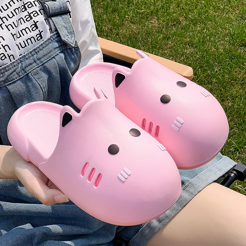 Lovely Cat Closed Toe EVA Platform Slippers Women Summer Thick Bottom Pillow Cartoon Garden Clogs Woman Slip On Beach Slippers
Lovely Cat Closed Toe EVA Platform Slippers Women Summer Thick Bottom Pillow Cartoon Garden Clogs Woman Slip On Beach Slippers