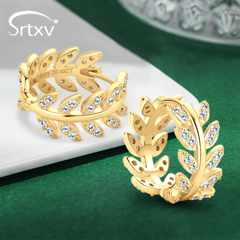 Full Real D Color Moissanite Hoop Earrings for Women S925 Sterling Silver leaves Earring Birthday Valentine Party Gifts Jewelry
Full Real D Color Moissanite Hoop Earrings for Women S925 Sterling Silver leaves Earring Birthday Valentine Party Gifts Jewelry