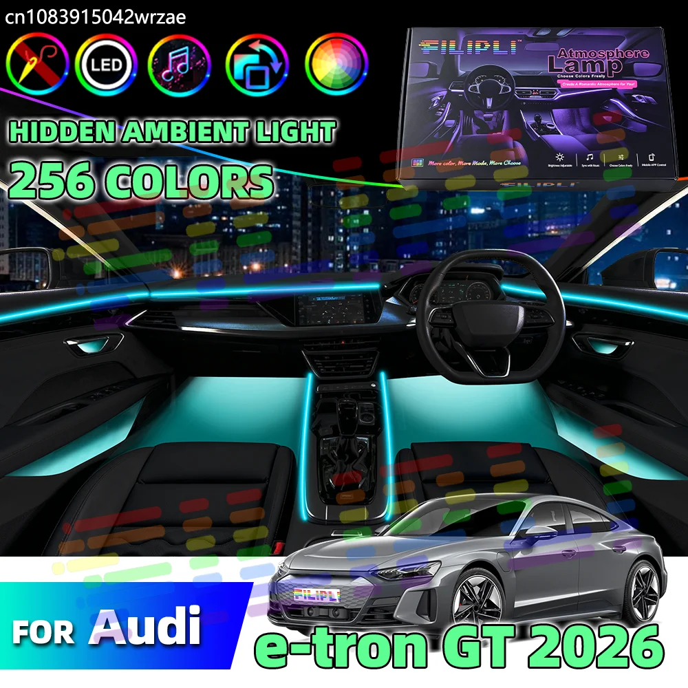 For Audi e-tron GT J1 2026 Acrylic Neon LED Light Strip, 64 RGB Ambient Lamps, Music Dynamic Interior Atmosphere Light
For Audi e-tron GT J1 2026 Acrylic Neon LED Light Strip, 64 RGB Ambient Lamps, Music Dynamic Interior Atmosphere Light