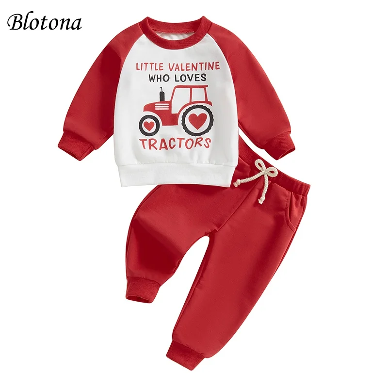 Blotona Baby Boy Valentine's Day Outfit Tractor Letter Print Long Sleeve Sweatshirt and Elastic Pants Jogger Clothes for Toddler
Blotona Baby Boy Valentine's Day Outfit Tractor Letter Print Long Sleeve Sweatshirt and Elastic Pants Jogger Clothes for Toddler